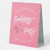 Plaque De Table Bachelorte Rose Et Blanc (Verso)