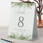 Plaque De Table Baies d'hiver rustiques Pine Cône Mariage de verdu (En SItu (Tableau))