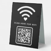Plaque De Table Balayage de code QR Wifi pour connecter auto-adhés (Verso)