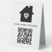 Plaque De Table Balayage de code QR Wifi pour connecter auto-adhés (Verso)