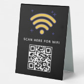 Plaque De Table Balayage de code QR Wifi pour connecter auto-adhés (Verso)