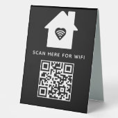 Plaque De Table Balayage de code QR Wifi pour connecter auto-adhés (Recto)