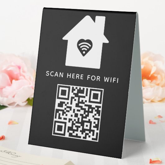 Plaque De Table Balayage de code QR Wifi pour connecter auto-adhés (In SItu (Mariage))