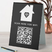 Plaque De Table Balayage de code QR Wifi pour connecter auto-adhés (En SItu (Tableau))