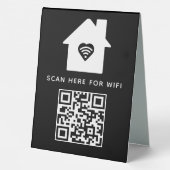 Plaque De Table Balayage de code QR Wifi pour connecter auto-adhés (Verso)