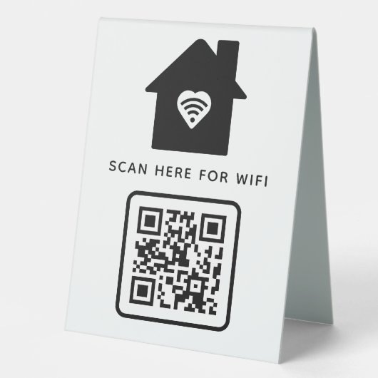 Plaque De Table Balayage de code QR Wifi pour connecter auto-adhés (Recto)