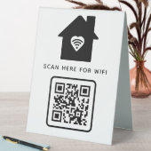 Plaque De Table Balayage de code QR Wifi pour connecter auto-adhés (En SItu (Tableau))