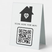 Plaque De Table Balayage de code QR Wifi pour connecter auto-adhés (Verso)