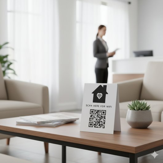 Plaque De Table Balayage de code QR Wifi pour connecter auto-adhés
