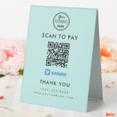 Plaque De Table Balayage professionnel du code Venmo QR pour payer (In SItu (Mariage))