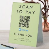 Plaque De Table Balayage professionnel pour payer Venmo QR Code Li (En SItu (Tableau))