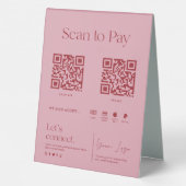 Plaque De Table Balayage rose pâle à payer (Verso)