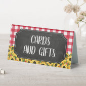 Plaque De Table Balle rustique Rouge En vichy Fleurs de soleil Car (En SItu (Tableau))