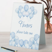 Plaque De Table Ballons Bleus Cute Favorisent (En SItu (Tableau))