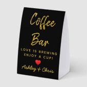 Plaque De Table Bar à café de réception de mariage pour boissons (Verso)