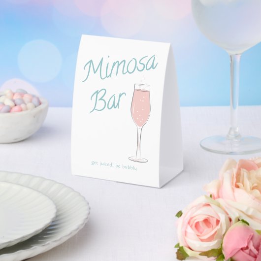 Plaque De Table Bar à Mimosa pour un brunch de mariage coloré et p (Insitu (mariage))