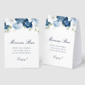 Plaque De Table Bar à Mimosa pour une fête de mariage en bleu pous (Recto/verso)