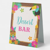 Plaque De Table Bar dessert Tropical Aloha Luau (Verso)