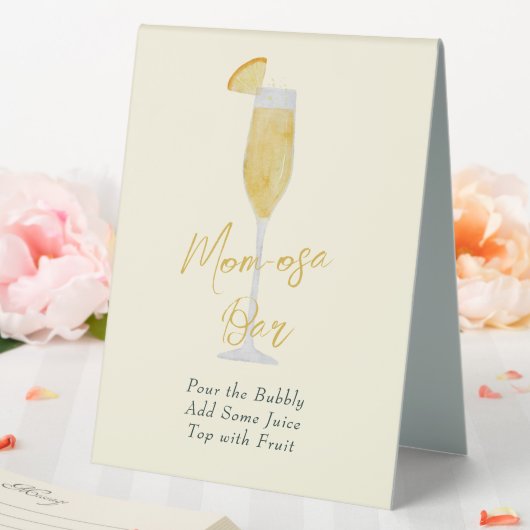 Plaque De Table Bar Maman-osa pour Mimosas au Baby shower (In SItu (Mariage))