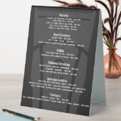 Plaque De Table Barber Shop Barbershop Tarifs Menu Service (En SItu (Tableau))