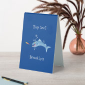 Plaque De Table Barracuda poisson affamé de la pêche dessin animé (En SItu (Tableau))