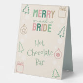 Plaque De Table Barre de Chocolat Chaud Merry & Bride pour une Fêt (Recto)