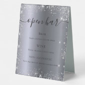 Plaque De Table Barre de script de la parties scintillant d'argent (Verso)