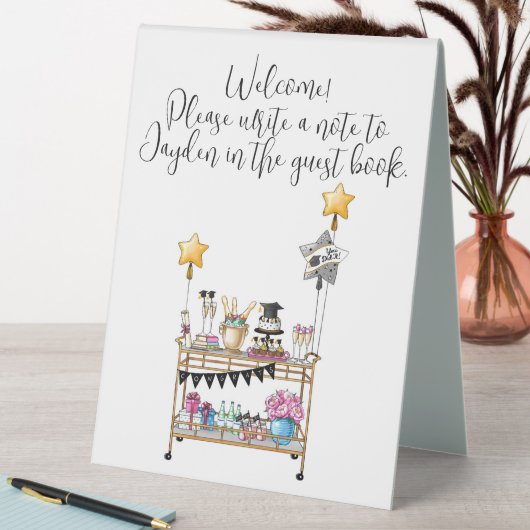 Plaque De Table Barre de script décontracté Panier Graduation Bien (En SItu (Tableau))