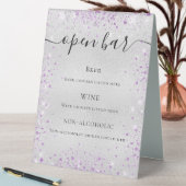Plaque De Table Barre de scripts de parties scintillant violet arg (En SItu (Tableau))