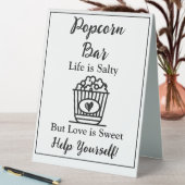 Plaque De Table Barre Popcorn | Connexion Mariage (En SItu (Tableau))