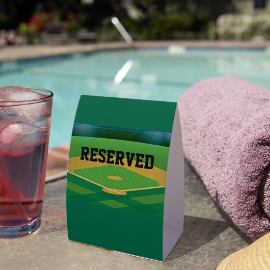 Plaque De Table Baseball Diamond Design Paper Tent Table Sign (InVersositu (sur table))