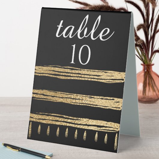 Plaque De Table Bat Bar Mitzvah Gold Noir Tallit Table Tente Carte (En SItu (Tableau))