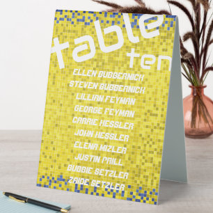 Plaque De Table Bat Bar Mitzvah Jeu Sur