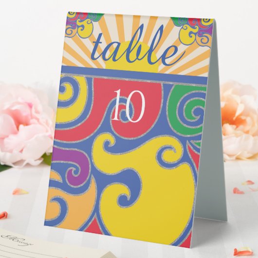 Plaque De Table Bat Bar Mitzvah Table Signal Tente Flèches Argent (In SItu (Mariage))