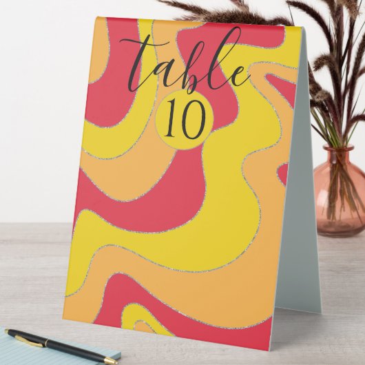 Plaque De Table Bat Bar Mitzvah Table Tente Signal Argent Linked W (En SItu (Tableau))