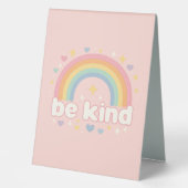 Plaque De Table Be Kind – Rainbow Pastel Positivity (Recto)