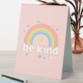 Plaque De Table Be Kind – Rainbow Pastel Positivity (En SItu (Tableau))