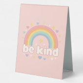 Plaque De Table Be Kind – Rainbow Pastel Positivity (Verso)