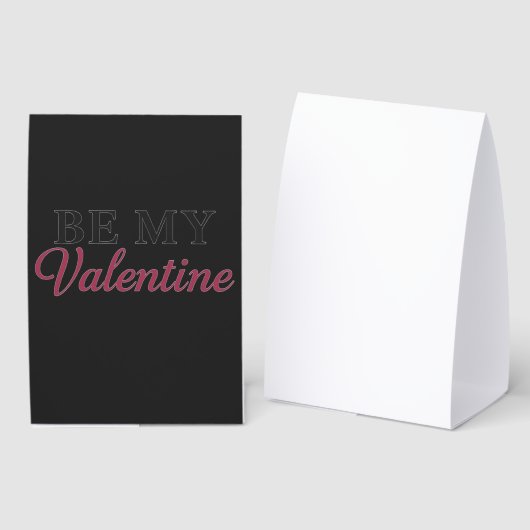 PLAQUE DE TABLE BE MY VALENTINE (Recto/verso)