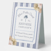 Plaque De Table Beach House Blue Strip Coastère Boho Farmhouse Wif (Recto)