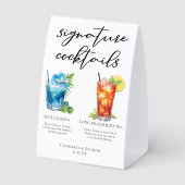 Plaque De Table Beach Wedding Signature Cocktails Menu (Verso)