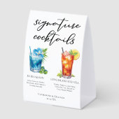 Plaque De Table Beach Wedding Signature Cocktails Menu (Recto)