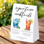 Plaque De Table Beach Wedding Signature Cocktails Menu