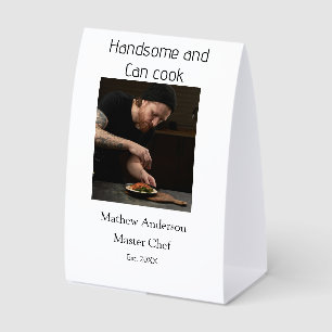 Plaque De Table Beau et peut cuisiner ajouter nom master chef date