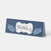Plaque De Table Beau Lotus en Bleu Table Tente Sign (Verso)