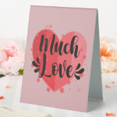 Plaque De Table Beaucoup d'amour, grand coeur (In SItu (Mariage))