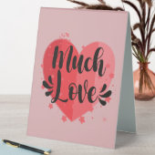 Plaque De Table Beaucoup d'amour, grand coeur (En SItu (Tableau))
