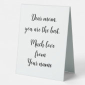 Plaque De Table Beaucoup d'amour, grand coeur (Verso)