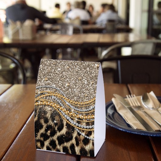 Plaque De Table Beautiful Trendy Leopard Faux Animal Print (Insitu (restaurant))