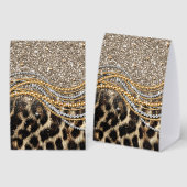 Plaque De Table Beautiful Trendy Leopard Faux Animal Print (Recto/verso)